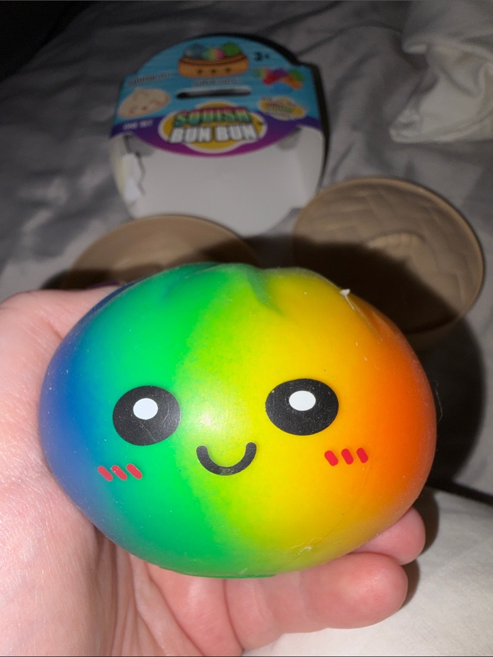 Trendy Brand New Squish Bun Bun RARE Rainbow Dumpling Squishy🔥